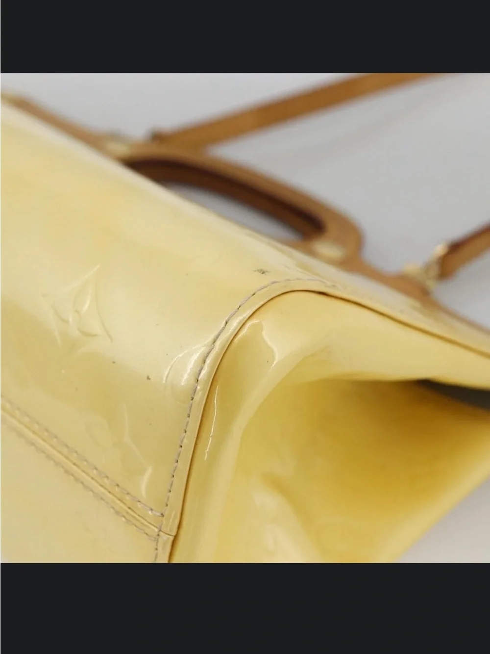 Louis Vuitton Roxbury Drive Perle Monogram Vernis Patent Leather Bag Strap